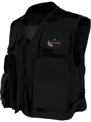 Normani Outdoor Sports Herren Anglerweste Manta in Schwarz