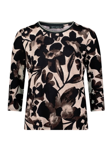 Betty Barclay Basic Shirt mit Rundhalsausschnitt in Beige/Braun