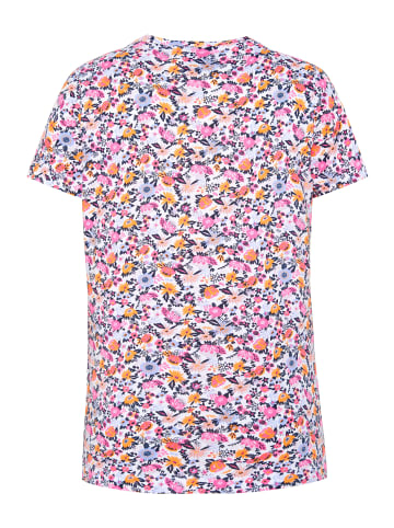 Polo Sylt T-Shirt mit geblümten Logo-Motiv in Weiß