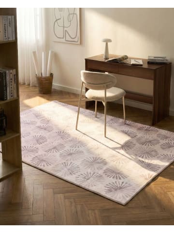 Beliani Kurzflor CATAK in Weiß/Grau - (W) 160 x (L) 230 cm