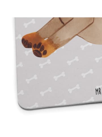 Mr. & Mrs. Panda Getränkeuntersetzer Hund Dackel ohne Spruch in Grau Pastell