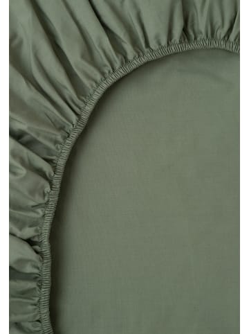 MELA Perkal Spannbetttuch Style KASOL in herbal green