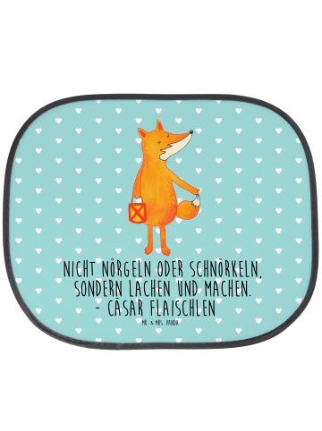 Mr. & Mrs. Panda Auto Sonnenblende Fuchs Laterne mit Spruch in Türkis Pastell