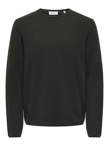 Only&Sons Pullover Langarm Rundhals Baumwolle Bequem in Grün-3
