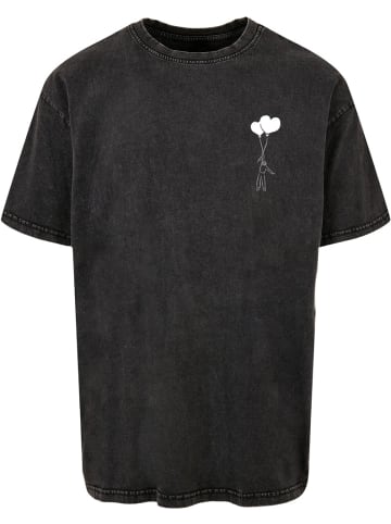 Merchcode T-Shirt "Love In The Air Acid Washed Heavy Oversize Tee" in Schwarz