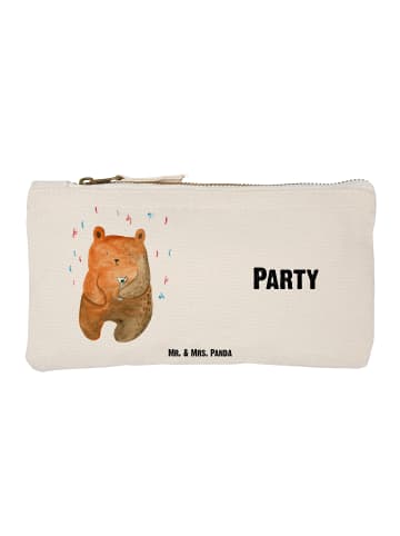 Mr. & Mrs. Panda Schminktasche Bär Party mit Spruch in Weiß