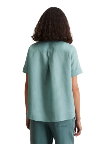 Marc O'Polo Kurzarm-Leinenbluse regular in pure teal