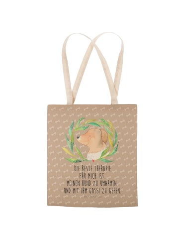 Mr. & Mrs. Panda Tasche Hund Blumen mit Spruch in Hundeglück