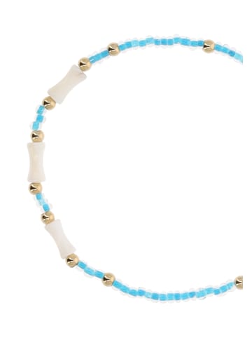 IZIA Women Jewelry Set With Bracelet And Ring in Blue White