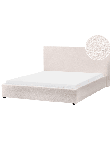 Beliani Doppelbett LAVAUR in Weiß - (W) 183 x (H) 100 x (L) 220 cm