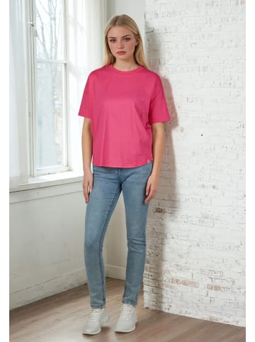 Salzhaut Rundhals T-Shirt für Damen in pink
