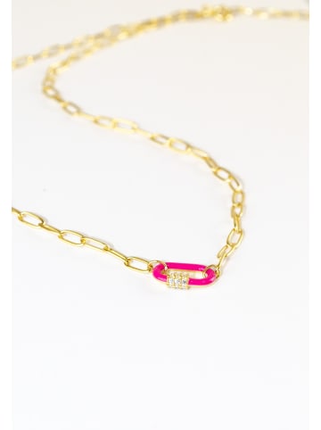 Ania Haie Halskette Neon Pink Carabiner in pink