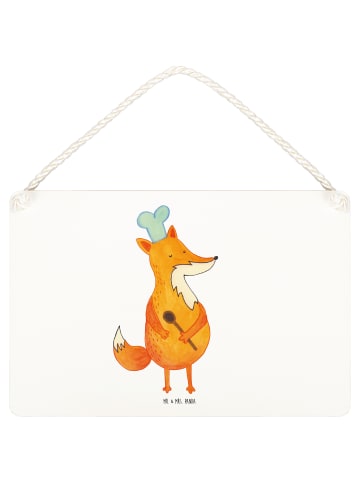 Mr. & Mrs. Panda Deko Schild Fuchs Koch ohne Spruch in Transparent