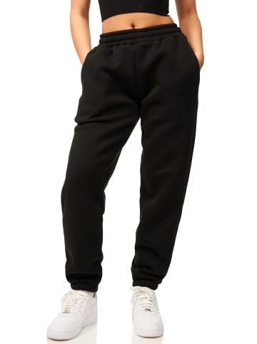 DAILY COTTON Jogginghose - im Straight-Fit als Lange Trainingshose Sweatpants in Schwarz