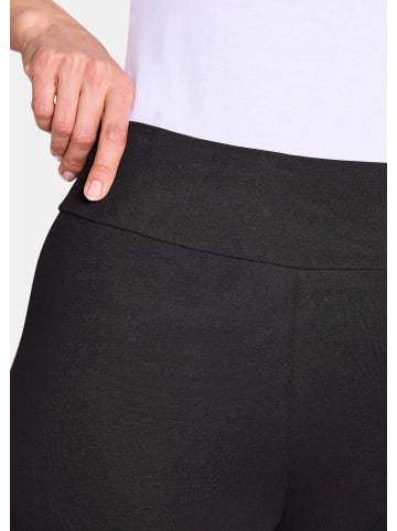 GOLDNER Ausgestellte Leggings im Doppelpack in schwarz / schwarz