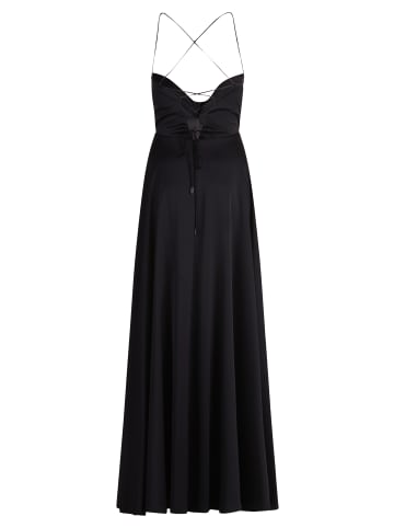 Vera Mont Abendkleid mit Wasserfallausschnitt in Schwarz