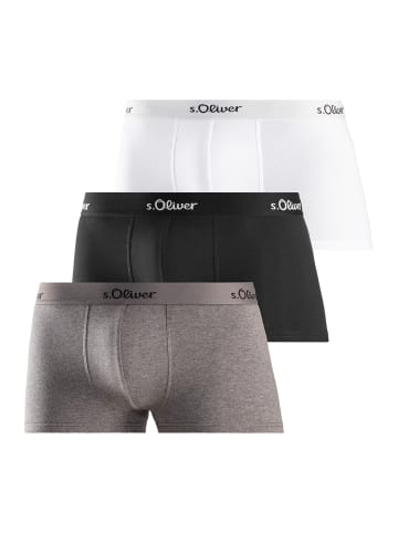 S. Oliver Retro Short / Pant Basic in Grau / Schwarz / Weiß