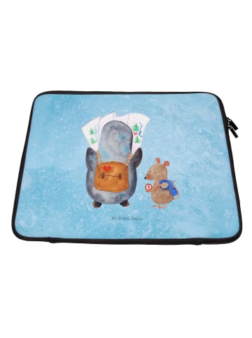 Mr. & Mrs. Panda Hülle Laptop Pinguin & Maus Wanderer ohne Spruch in Eisblau