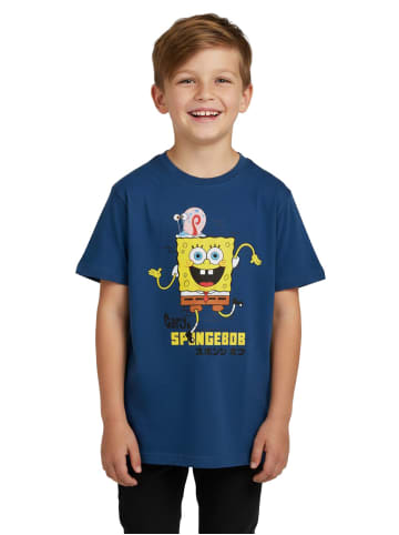 SpongeBob Spongebob Schwammkopf T-Shirt Gary Shirt Oberteil kurzärmlig in blau