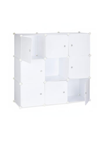 relaxdays Regalsystem in Weiß - (B)95x (H)95 x (T)32 cm