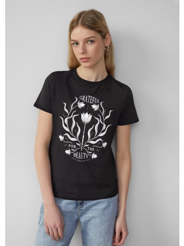 QS T-Shirt in 99D0_schwarz