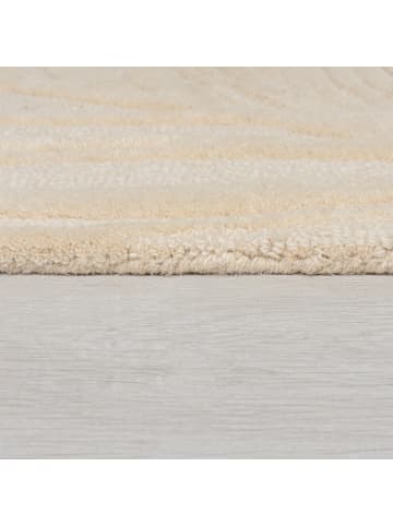 KADIMA DESIGN Handgetufteter Teppich aus 100% Wolle in beruhigenden Farben in Beige