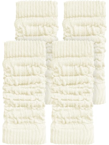 normani 2 Paar Strickstulpen mit wärmender Wolle in Wollweiß