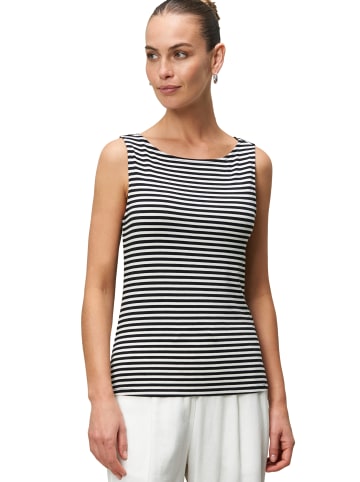 Zero  Streifentop mit U-Bootausschnitt in BlackCream