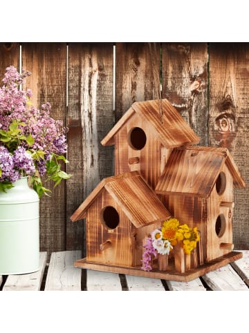 relaxdays Vogelhaus in Natur - (B)20x (H)34 x (T)19 cm
