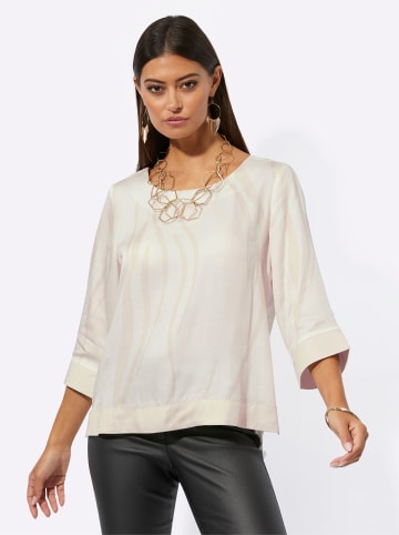 creation L Modal-Bluse in sand-champagner-bedruckt