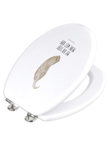 Mr. & Mrs. Panda Toilettenbrille Otter Kopfüber mit Spruch in Weiß