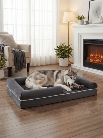 Feandrea Hundebett Blomfy in Dunkelgrau - (B)120 x (H)20 x (T)85 cm