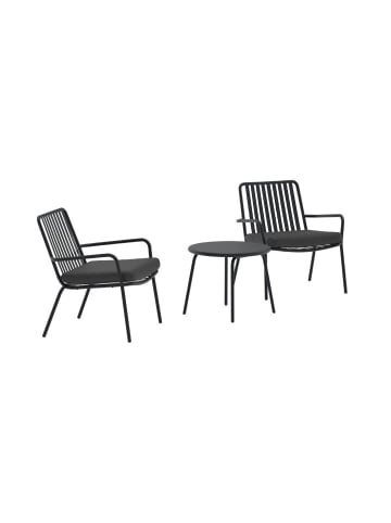ebuy24 Loungeset Mykonos Schwarz 50 x 50 cm