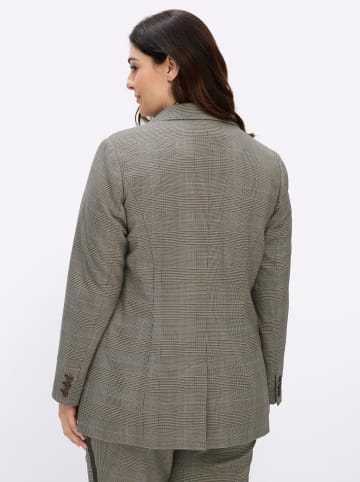 sheego Blazer in schoko-cognac-kariert