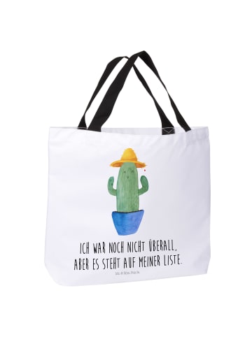 Mr. & Mrs. Panda Tote Bag Kaktus Hut mit Spruch in Weiß