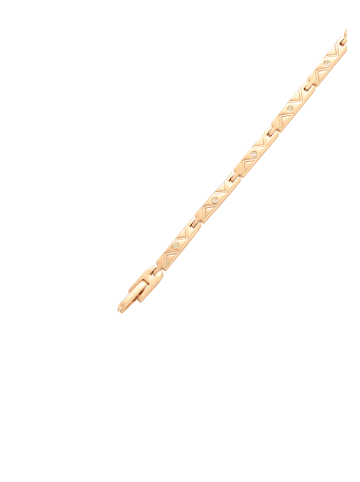 faina Women Link Bracelet With Rhinestones in Rose Gold
