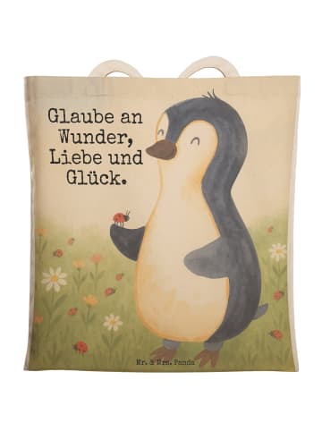 Mr. & Mrs. Panda Einkaufstasche Pinguin Marienkäfer Design mit S... in Weiß