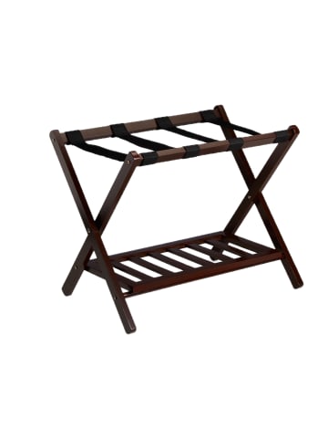 relaxdays Kofferständer in Braun - (B)66x (H)54,5 x (T)44,5 cm