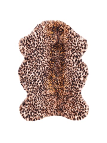 Pergamon Luxus Super Soft Fellteppich Pearl Leopard Shape in Braun