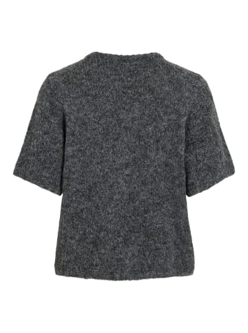 Vila Strickpullover in Dark Grey Melange