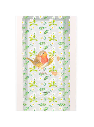 Mr. & Mrs. Panda Windlicht Rotkehlchen Federn ohne Spruch in Transparent