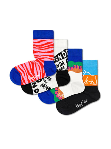 Happy Socks 4 Paar Socken Kids WWF Geschenk Box in Mehrfarbig