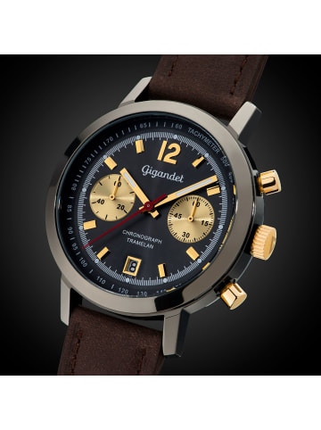 Gigandet Quarzuhr Chronograph "TRAMELAN" in Braun/Schwarz