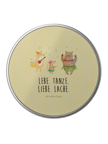 Mr. & Mrs. Panda Kaffeedose Waldtiere Aloha mit Spruch in Gelb Pastell