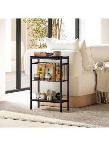 HOMCOM Beistelltisch-43L x 18B x 62,5H cm-Schwarz