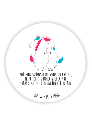 Mr. & Mrs. Panda Magnet für Fotos Einhörner Umarmen mit Spruch in Weiß