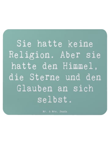 Mr. & Mrs. Panda Mousepad Spruch Himmel und Freude mit Spruch in Meeresbrise