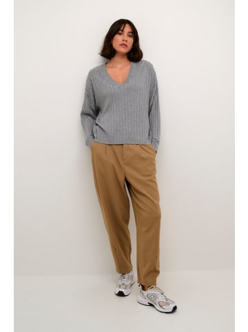 Kaffe Strickpullover KAlola Baggy fit in Grey Melange