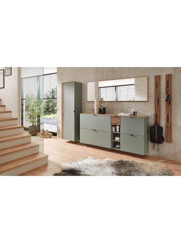 home24 Garderobenpaneel Besco in Eiche Artisan Dekor / Schwarz
