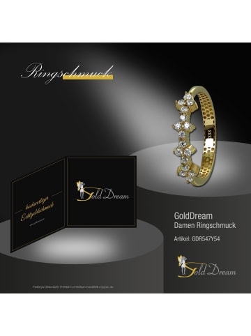 GoldDream Goldring 333 Gelbgold - 8 Karat, Blümchen Größe 54 (17,2)